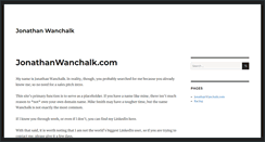 Desktop Screenshot of jonathanwanchalk.com